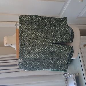 NWOT Fair Harbor‎ Mens The Sextant 6" Swim Trunks Navy/Gree/White Print Zip S-36